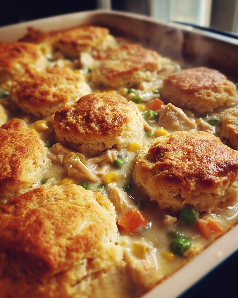 Chicken Pot Pie Casserole with Biscuit Topping - detail 1