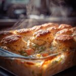 Chicken Pot Pie Casserole with Biscuit Topping
