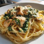 Chicken Spinach Cream Sauce Pasta