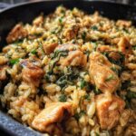 Chicken and Spinach Rice Skillet