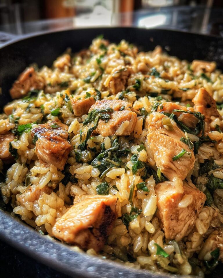 Chicken and Spinach Rice Skillet