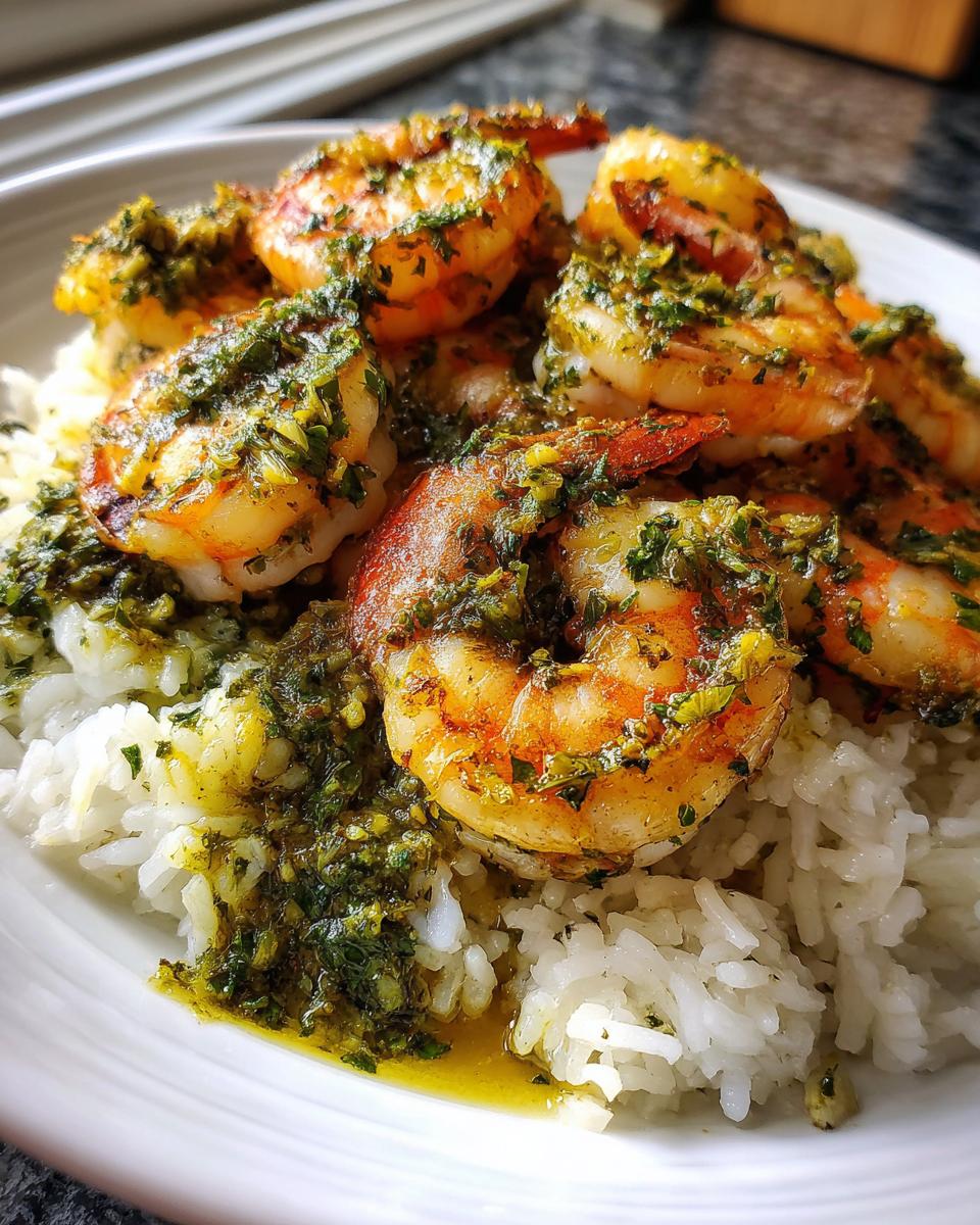Chimichurri Shrimp with Rice - detail 1