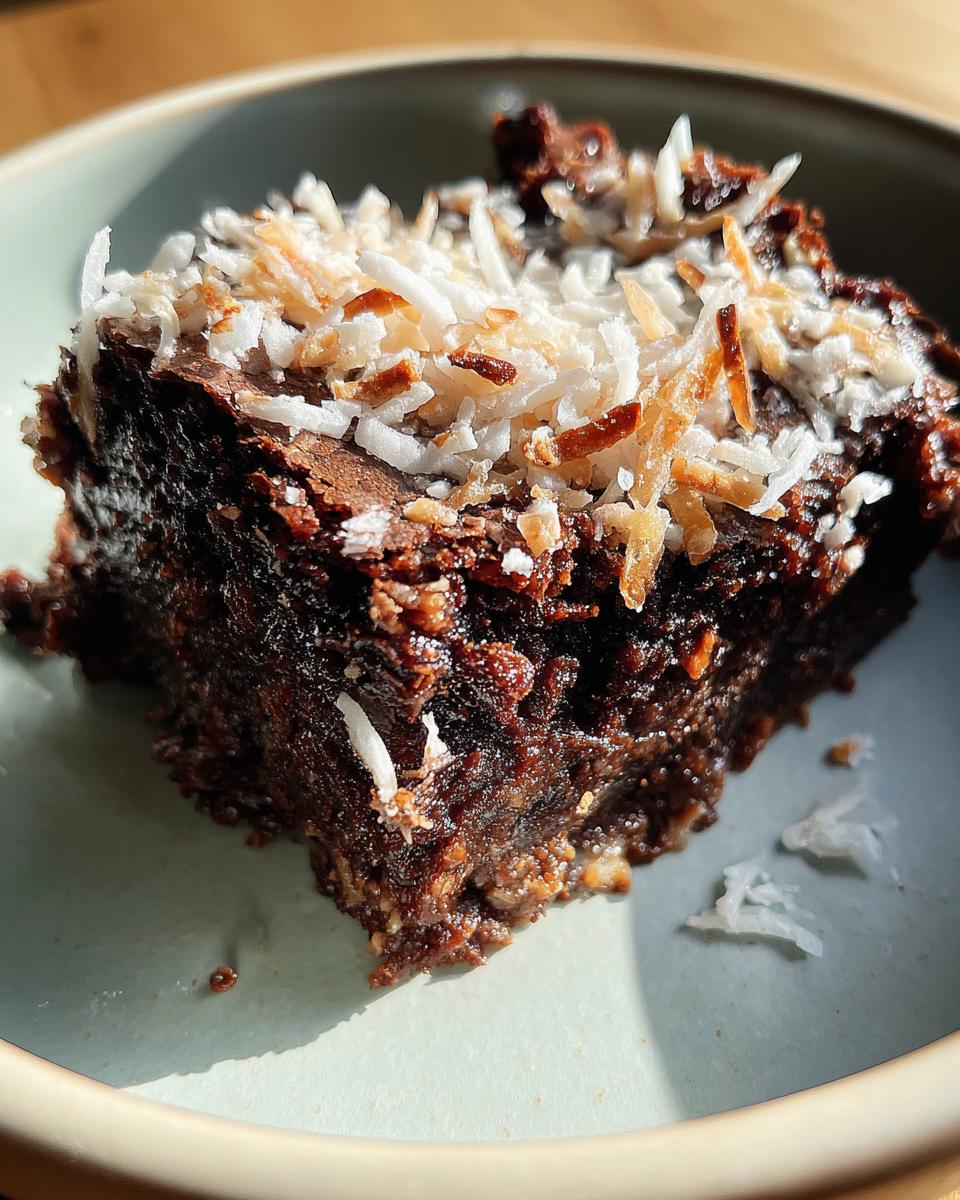 Coconut version Sourdough Discard Brownies - detail 1