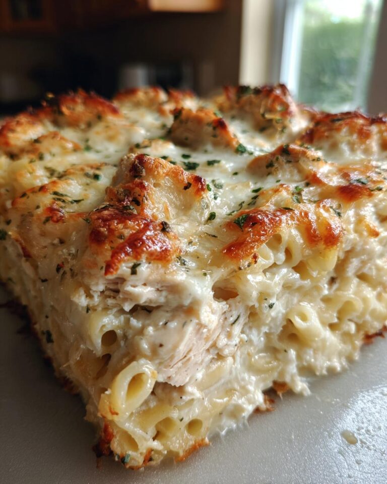 Creamy Chicken Alfredo Pasta Bake