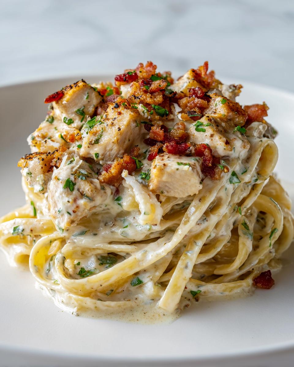 Creamy Chicken Bacon Alfredo - detail 2