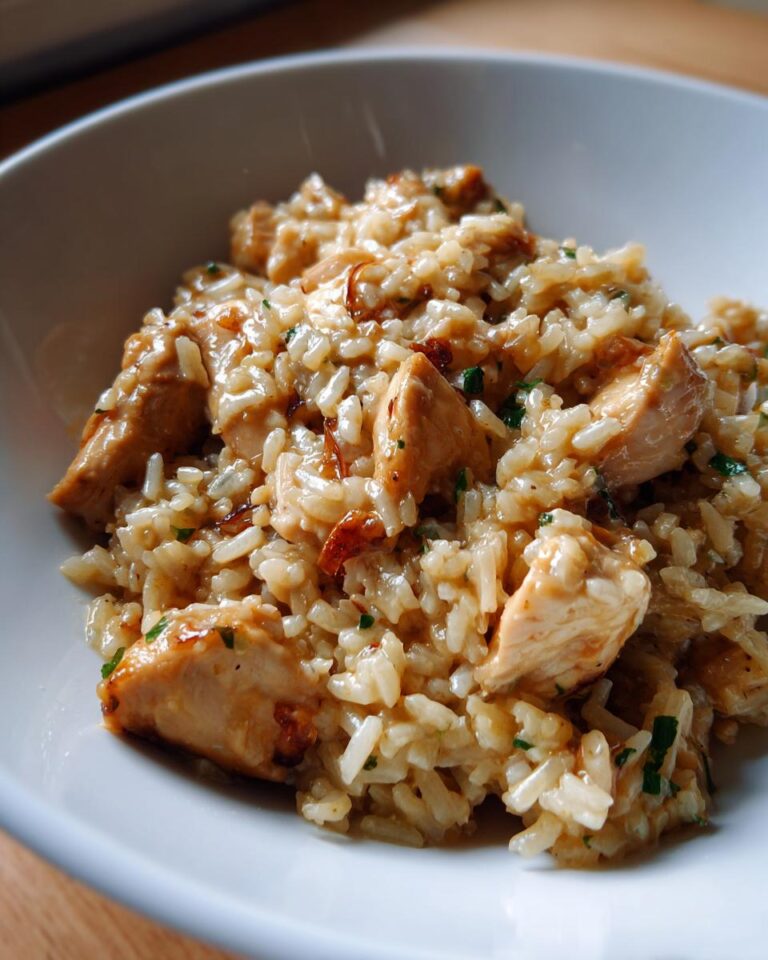 Creamy Chicken Garlic Rice