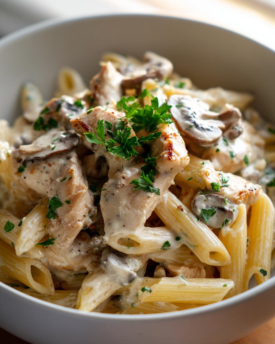 Creamy Chicken Mushroom Pasta - detail 2