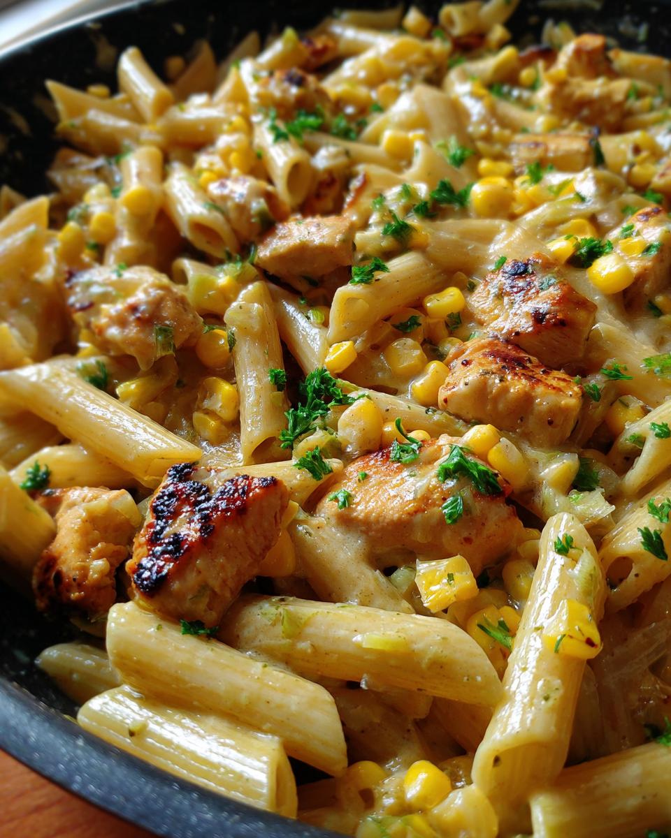 Creamy Chicken and Corn Pasta - detail 1