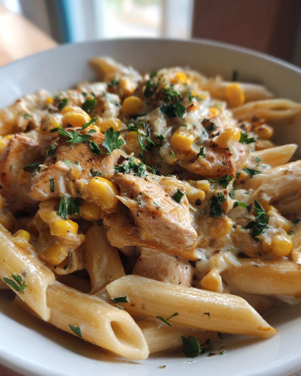 Creamy Chicken and Corn Pasta - detail 2