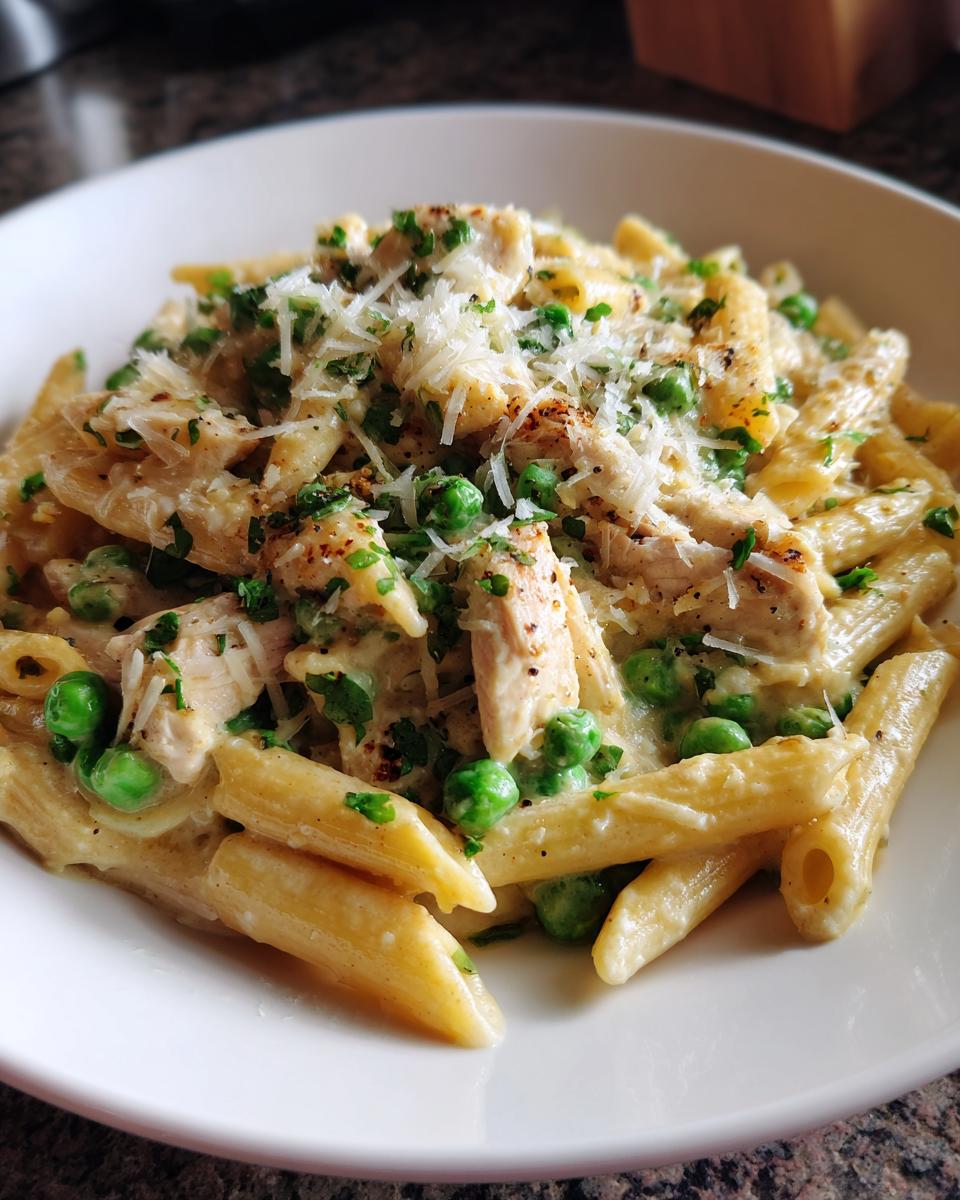 Creamy Chicken and Peas Pasta - detail 2