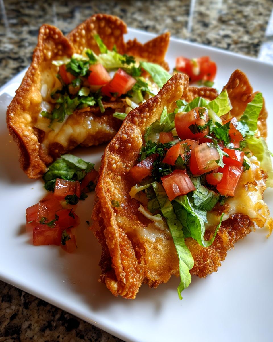 Crispy Chicken Wonton Tacos - detail 1