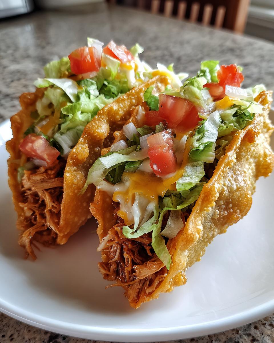 Crispy Chicken Wonton Tacos - detail 2