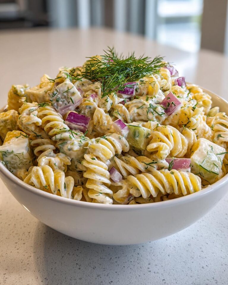 Dill Pickle Pasta Salad With Ranch