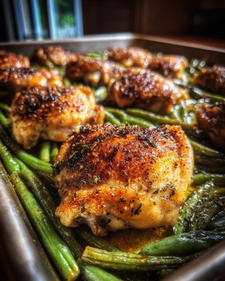 Family Sheet Pan Chicken &amp; Green Beans