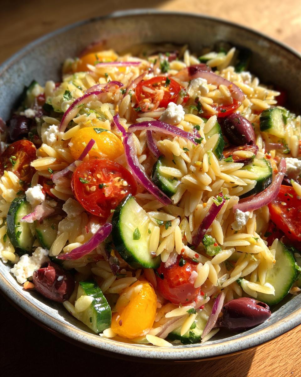 Fresh Summer Orzo Pasta Salad - detail 2