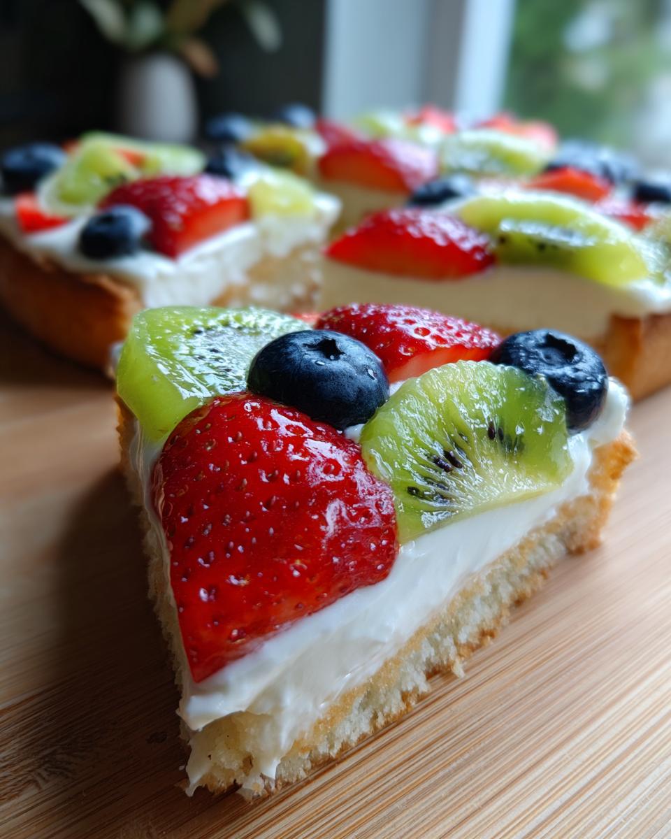 Fruit Pizza with Cream Cheese Frosting (Cookie Crust) - detail 1