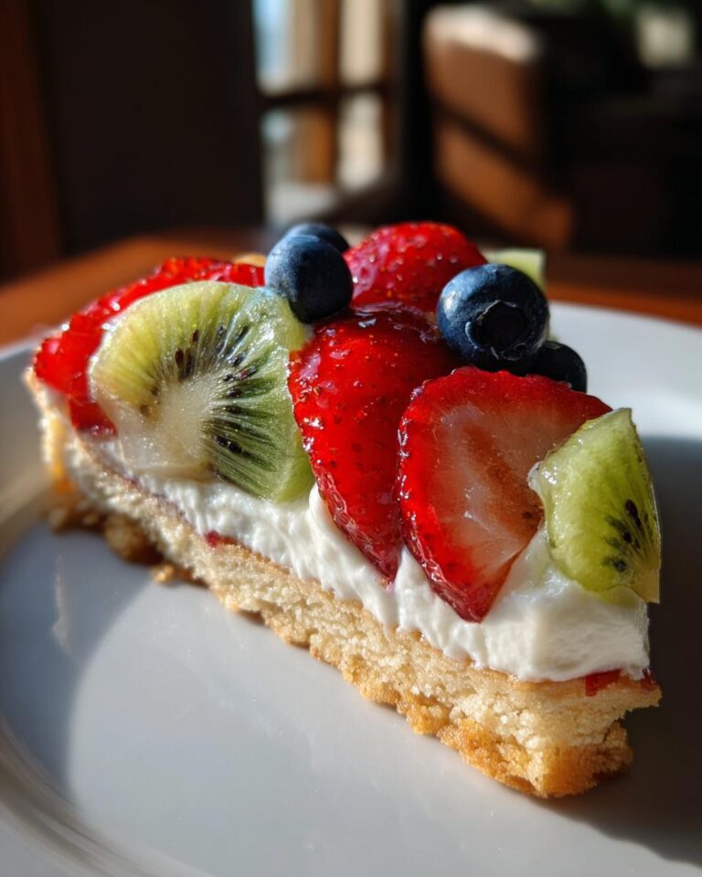Fruit Pizza with Cream Cheese Frosting (Cookie Crust)