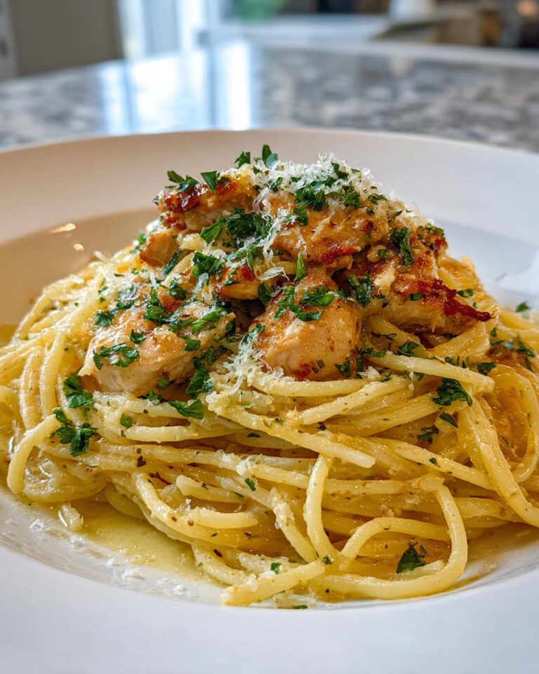 Garlic Butter Chicken Spaghetti