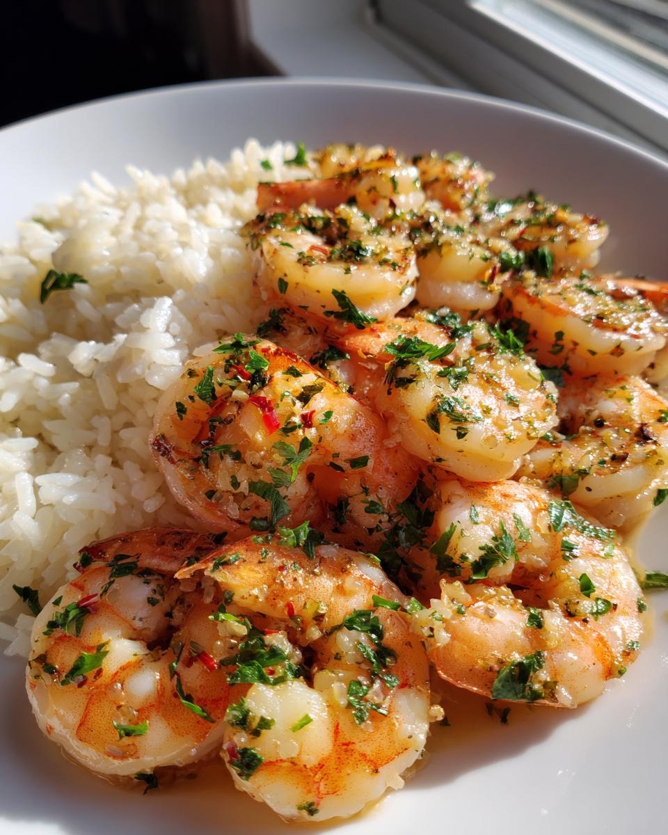 Garlic Butter Shrimp and Rice - detail 1