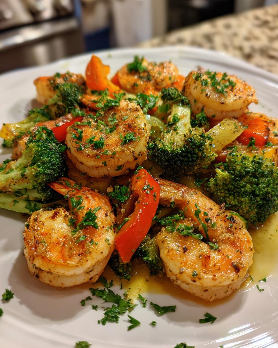 Garlic Butter Shrimp and Vegetables - detail 1