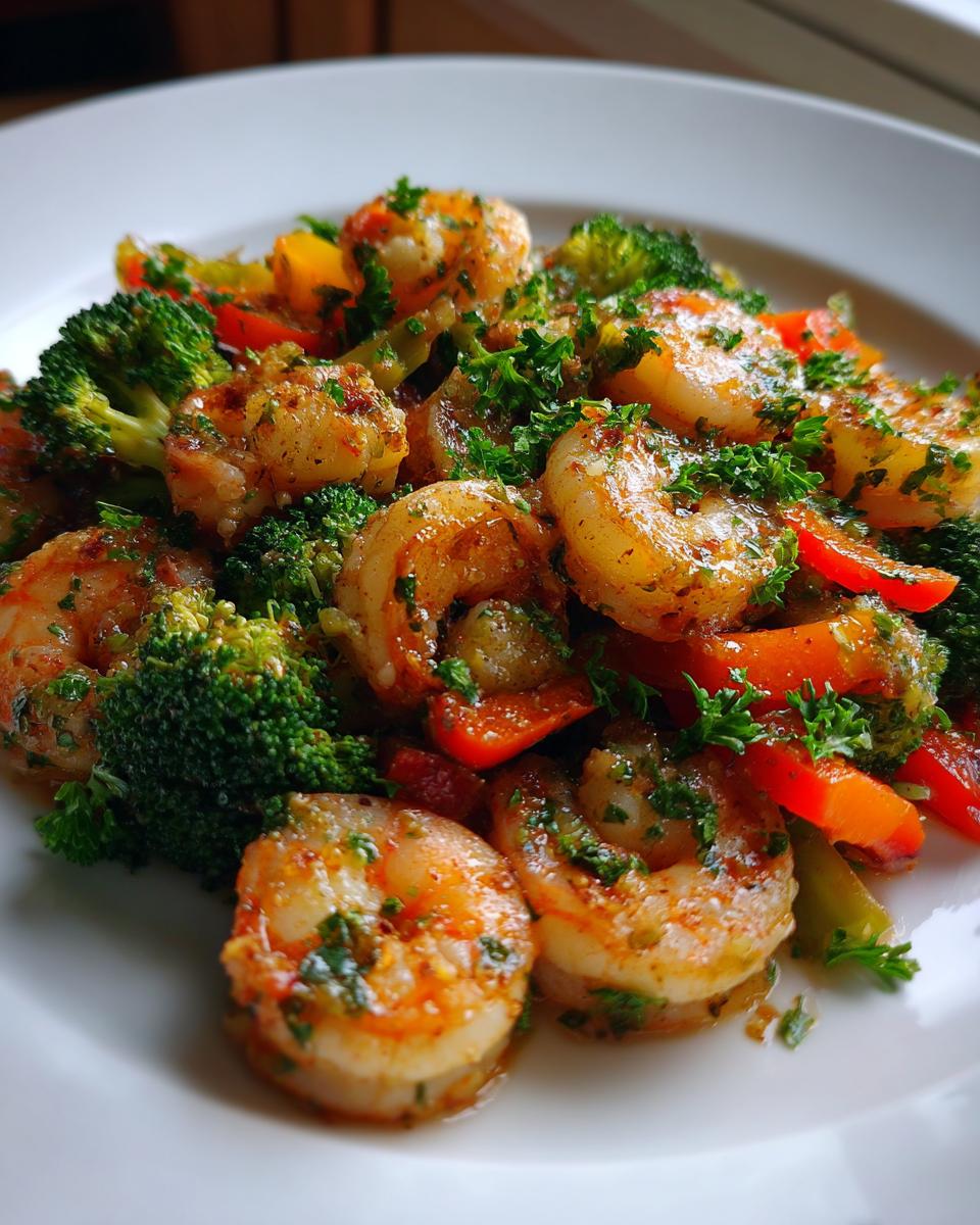 Garlic Butter Shrimp and Vegetables - detail 2