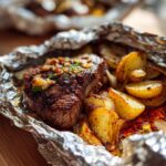 Garlic Butter Steak and Potato Foil Packets