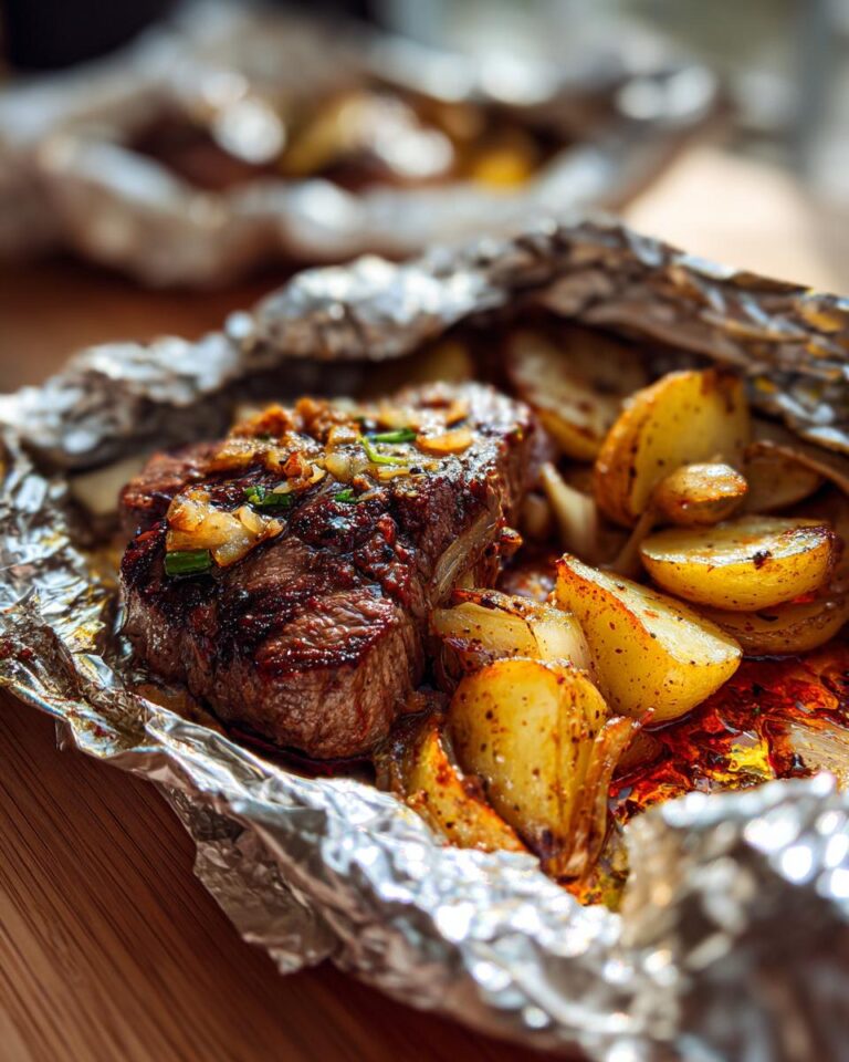 Garlic Butter Steak and Potato Foil Packets