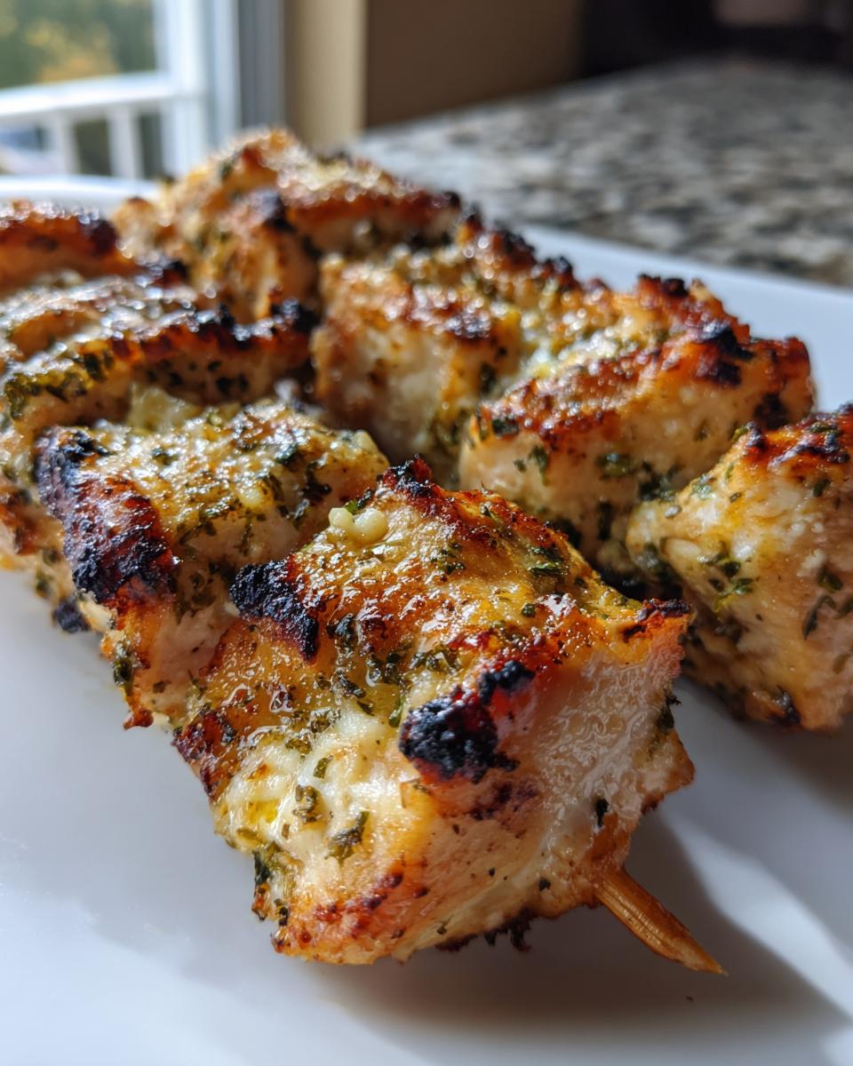 Garlic Parmesan Chicken Skewers - detail 2