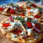 Greek Chicken Flatbread