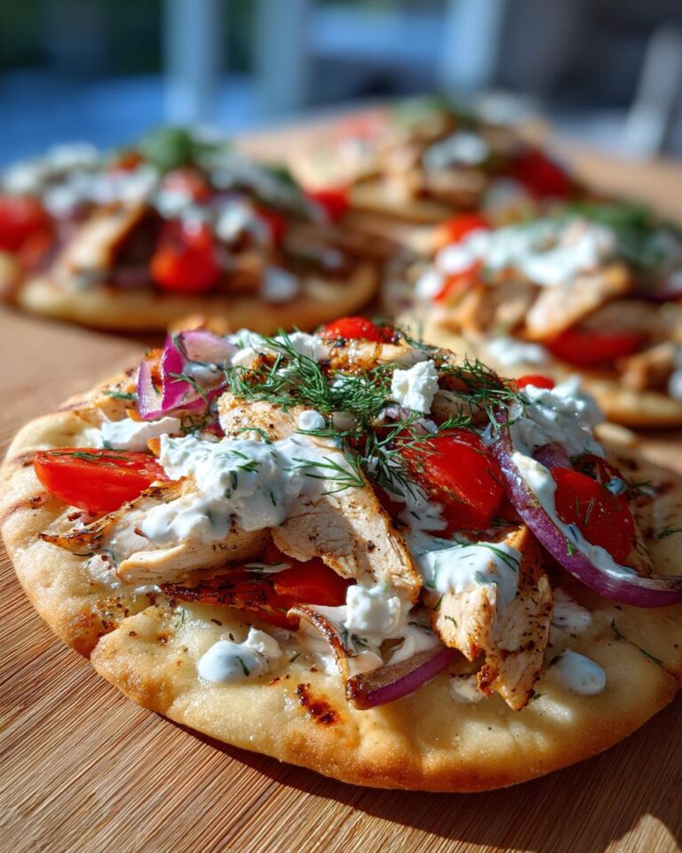 Greek Chicken Flatbread