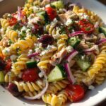 Greek Chicken Pasta Salad with Lemon