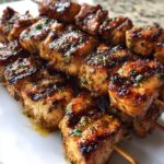Grilled Ranch Garlic Parmesan Chicken Skewers