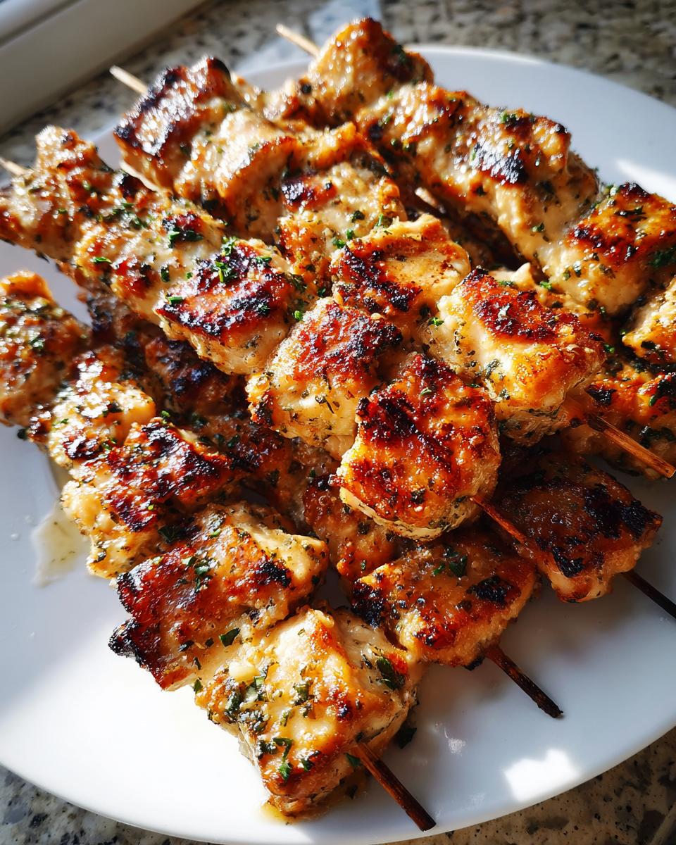 Grilled Ranch Garlic Parmesan Chicken Skewers - detail 2