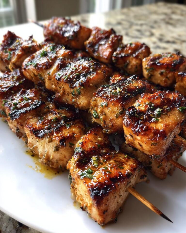 Grilled Ranch Garlic Parmesan Chicken Skewers