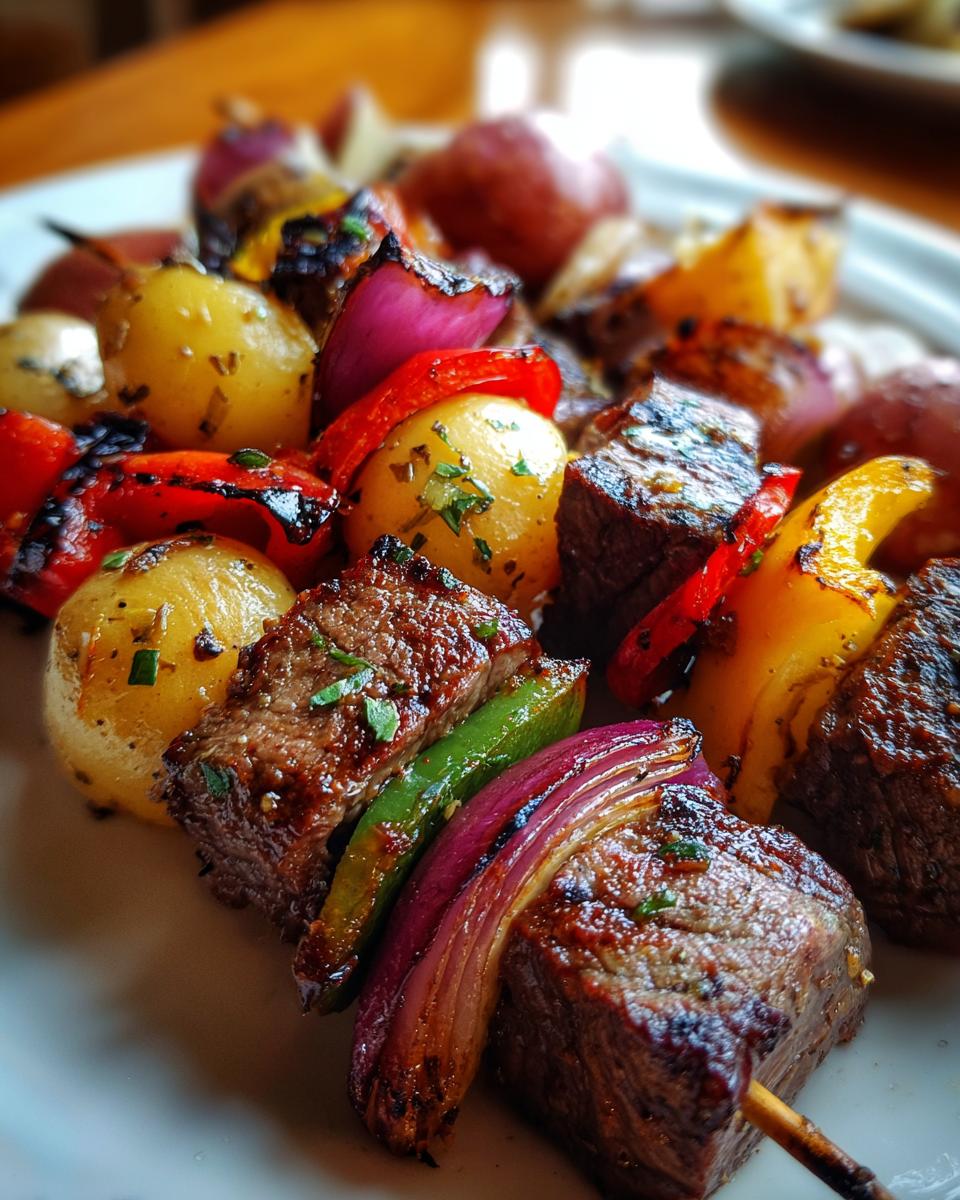 Grilled Steak and Potato Kabobs - detail 1