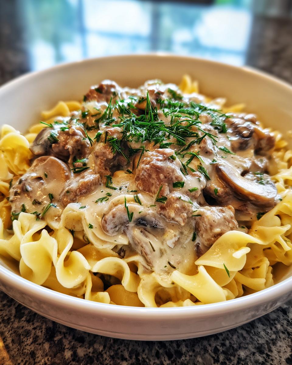 Ground Beef Stroganoff (Creamy Skillet) - detail 1