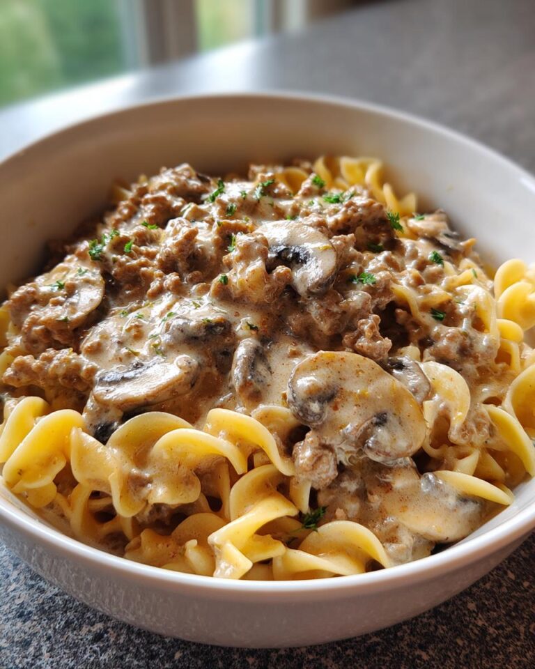 Ground Beef Stroganoff (Creamy Skillet)