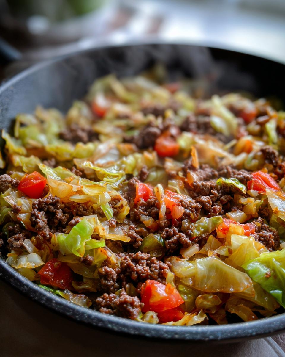 Ground Beef and Cabbage Skillet - detail 2