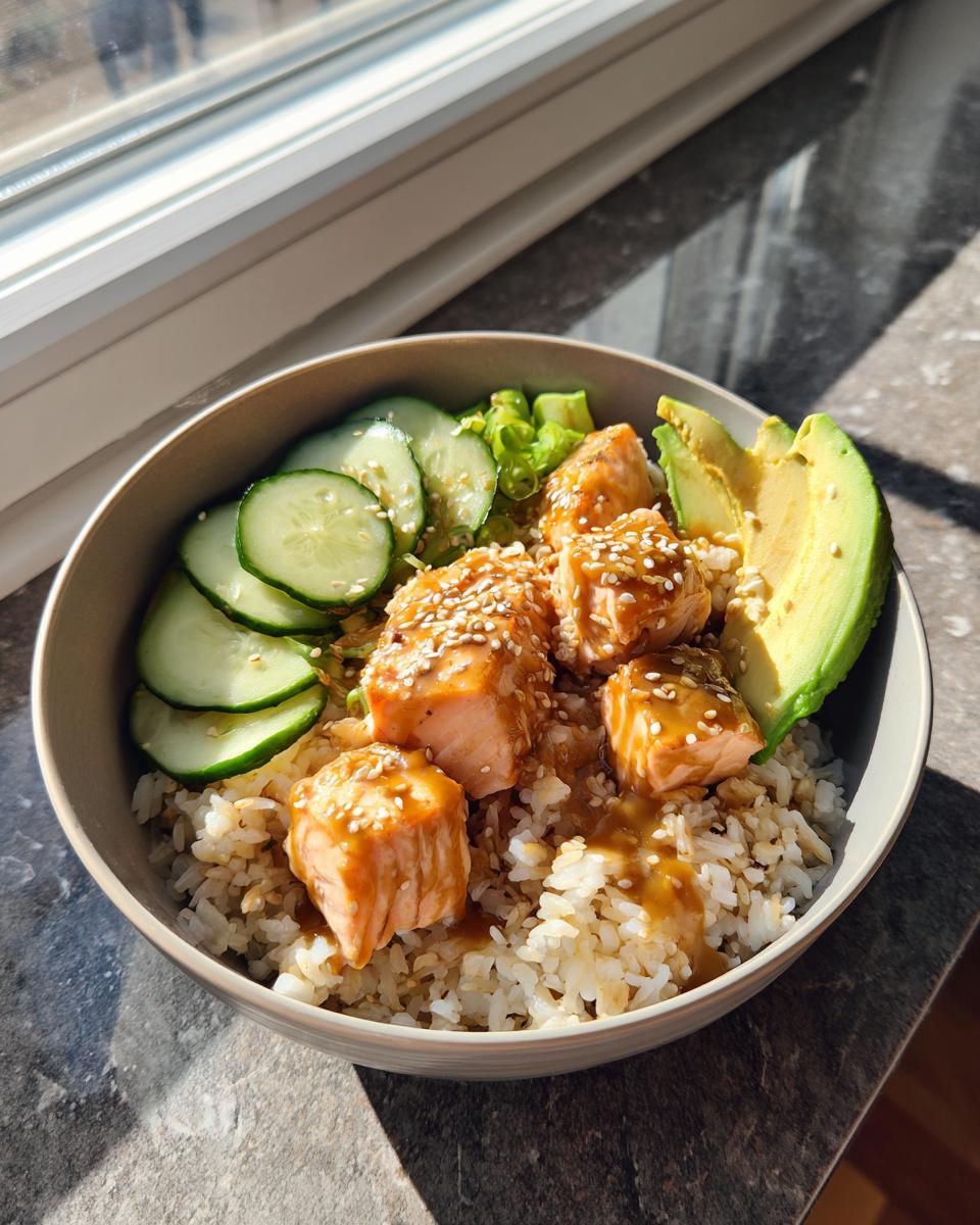 Healthy Salmon Rice Bowl - detail 1