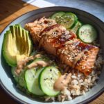Healthy Salmon Rice Bowl