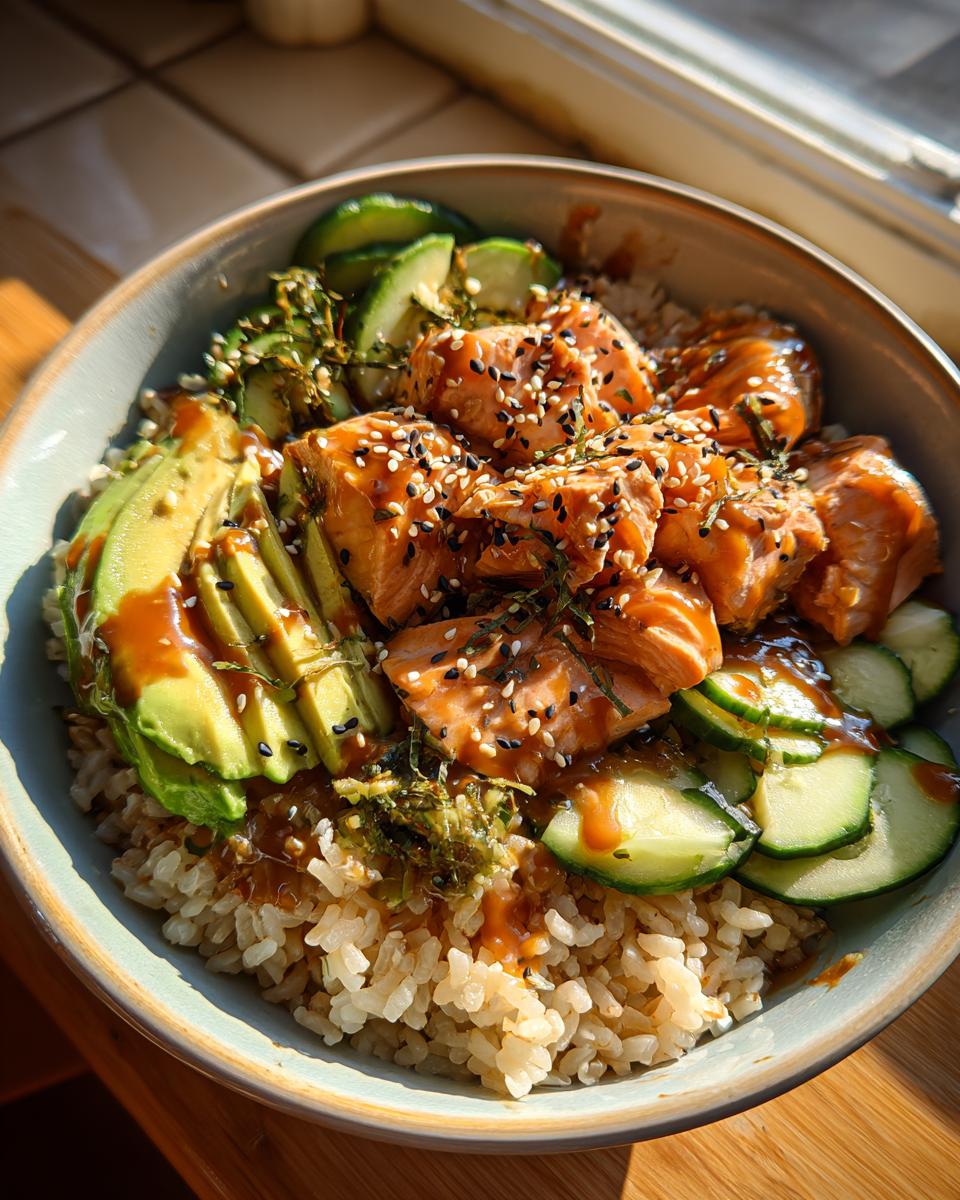 Healthy Salmon Rice Bowl - detail 2