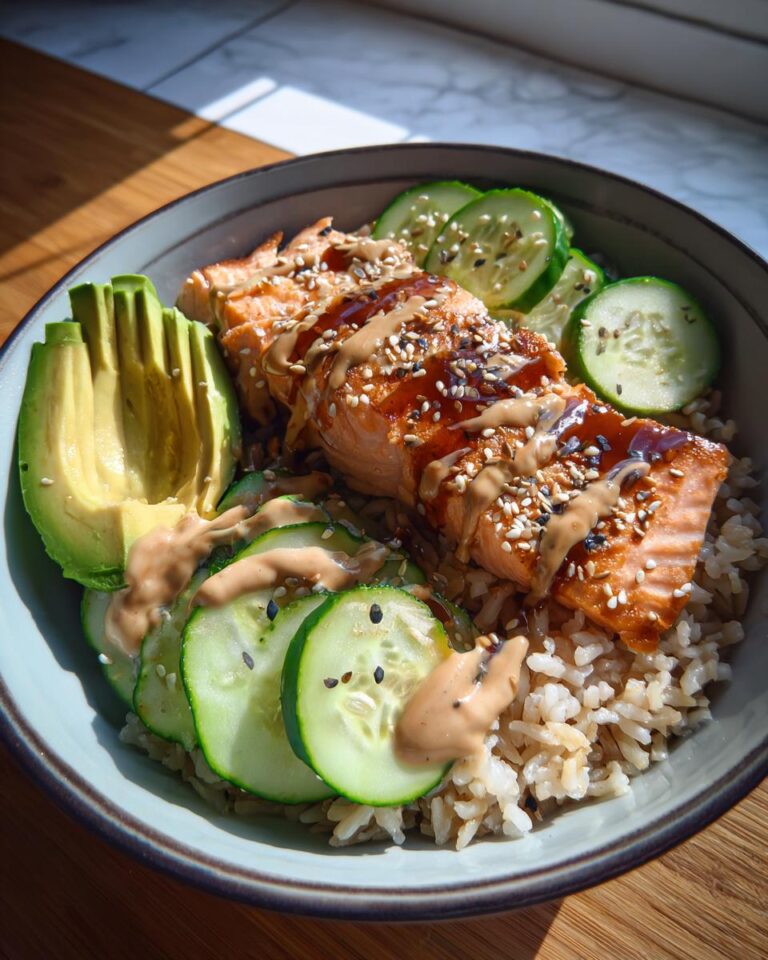 Healthy Salmon Rice Bowl