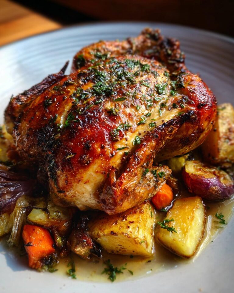 Juicy Oven Roasted Whole Chicken with Herbs