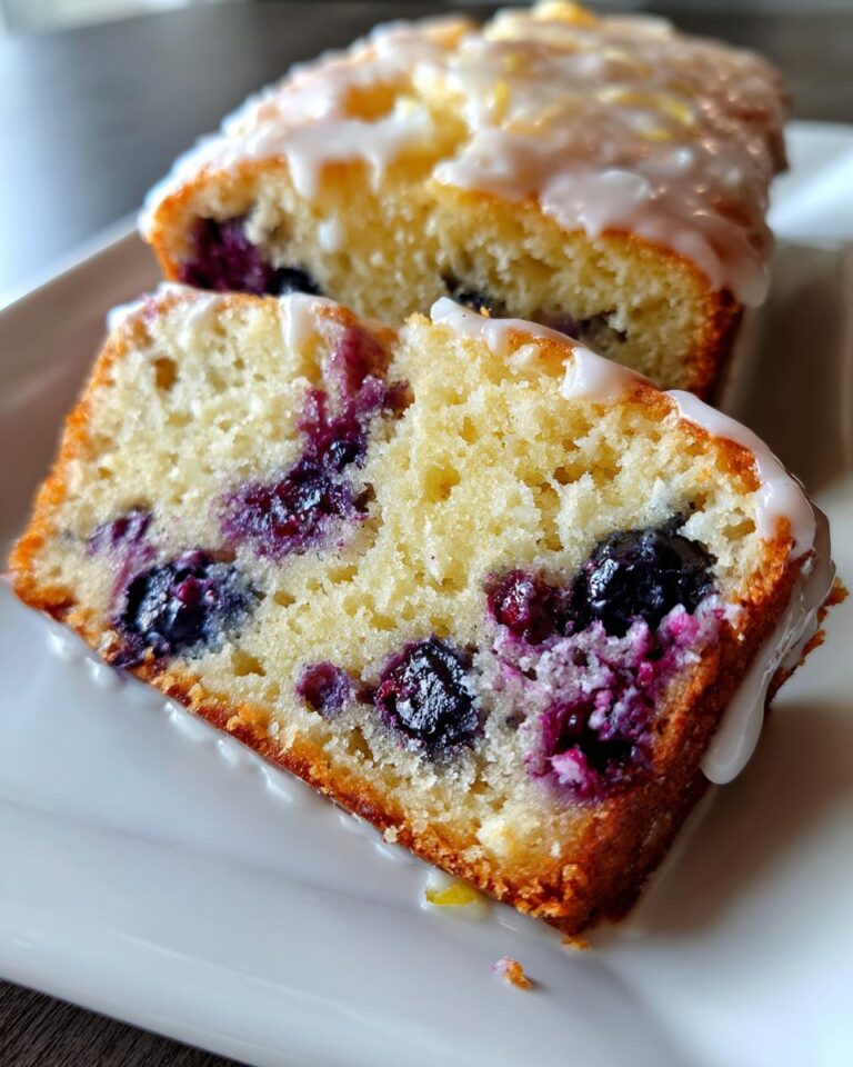 Lemon Blueberry Bread with Glaze