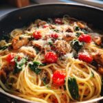 One Pot Chicken Garlic Pasta