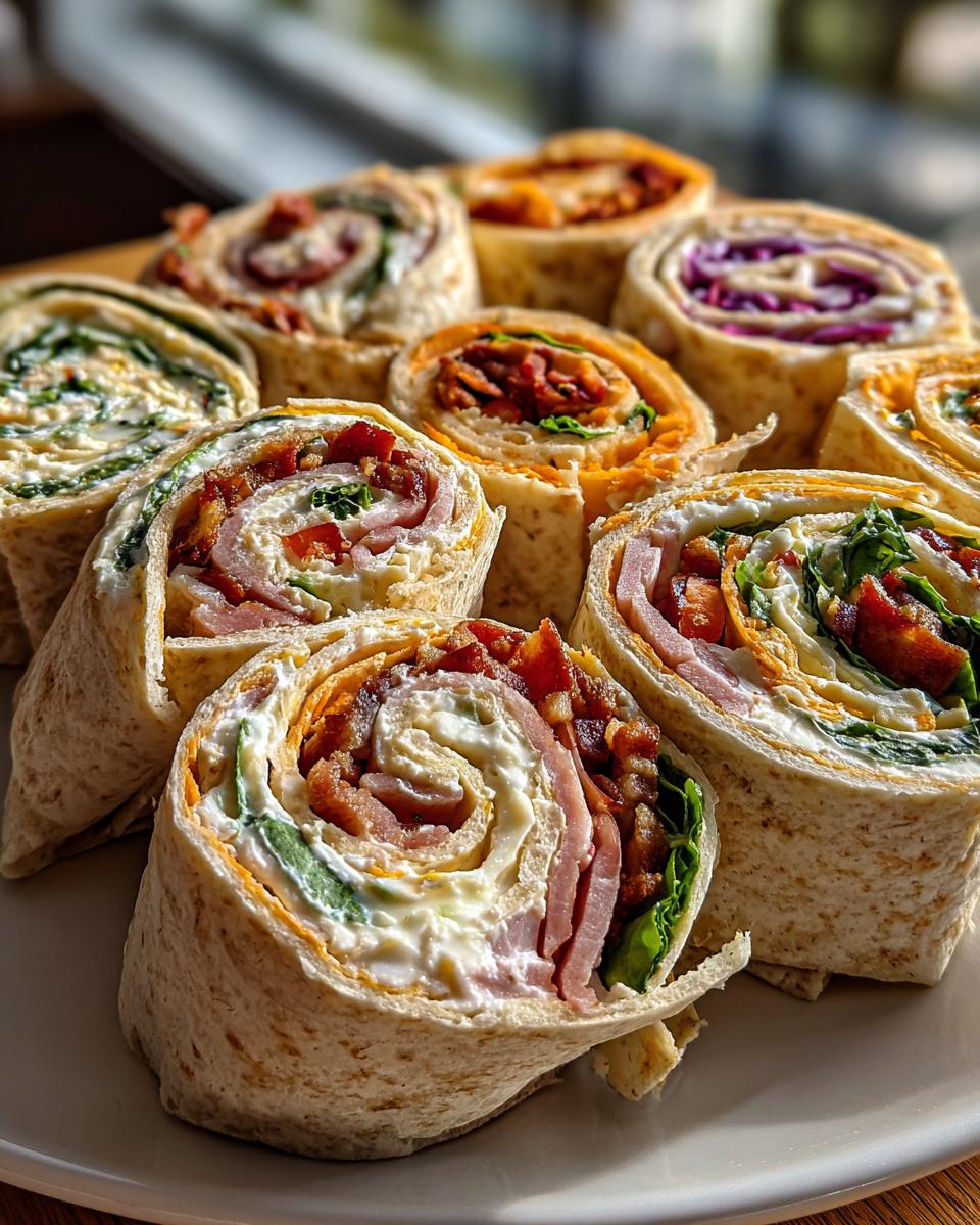 Party Pinwheel Appetizer Roll-Ups (Assorted Fillings) - detail 1