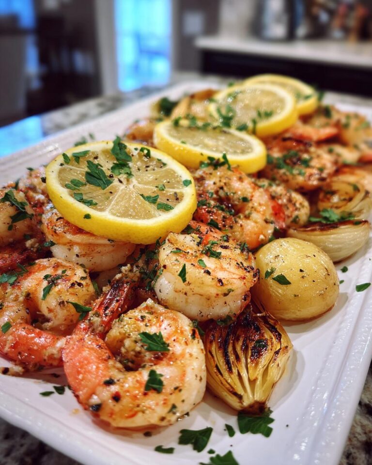 Roasted Garlic Shrimp Sheet Pan Dinner