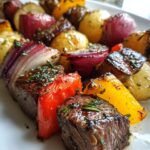 Rosemary Garlic Steak Kebabs