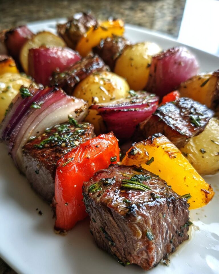 Rosemary Garlic Steak Kebabs
