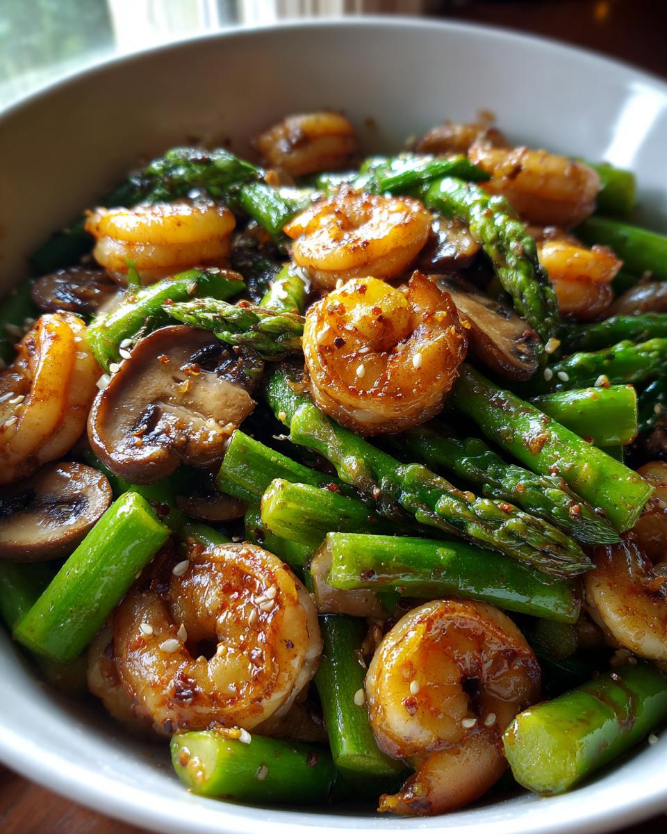 Shrimp and Asparagus Stir Fry - detail 1